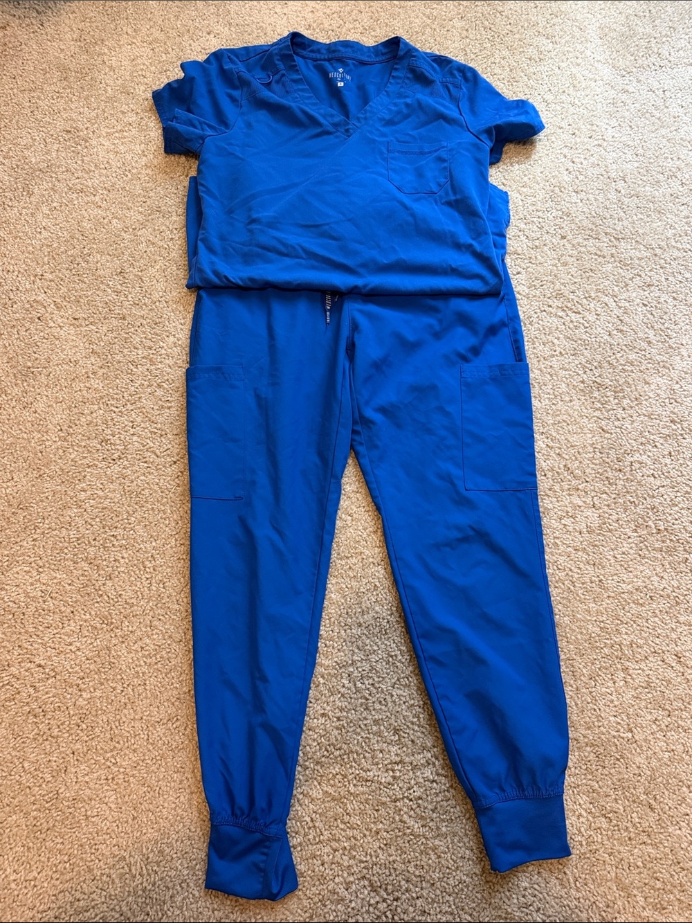 Med couture scrubs royal blue